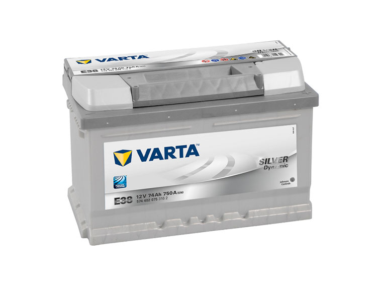 Aккумулятор  6СТ-74 Varta Silver Dynamic E38 (низкий)