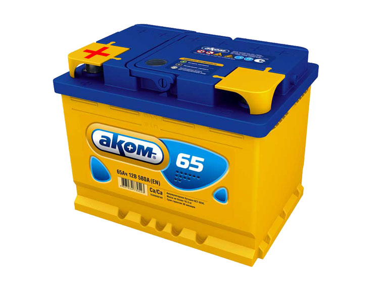 Аккумулятор Akom 65 альтернативный вариант для РусБат+ 60