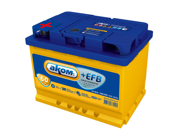 Аккумулятор Akom EFB 60 альтернативный вариант для Akom EFB 65